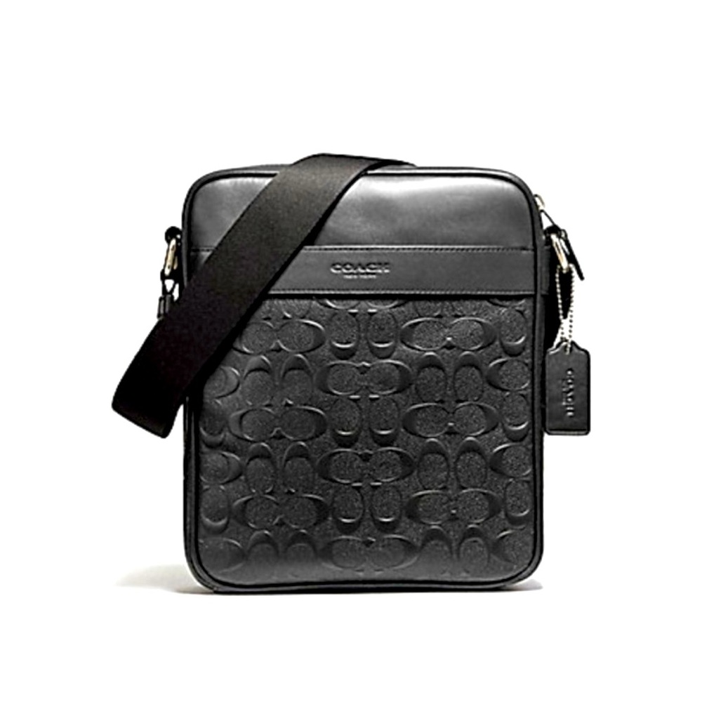 ♠️Coach Black Unisex Signature LeatherFlight Bag🖤
